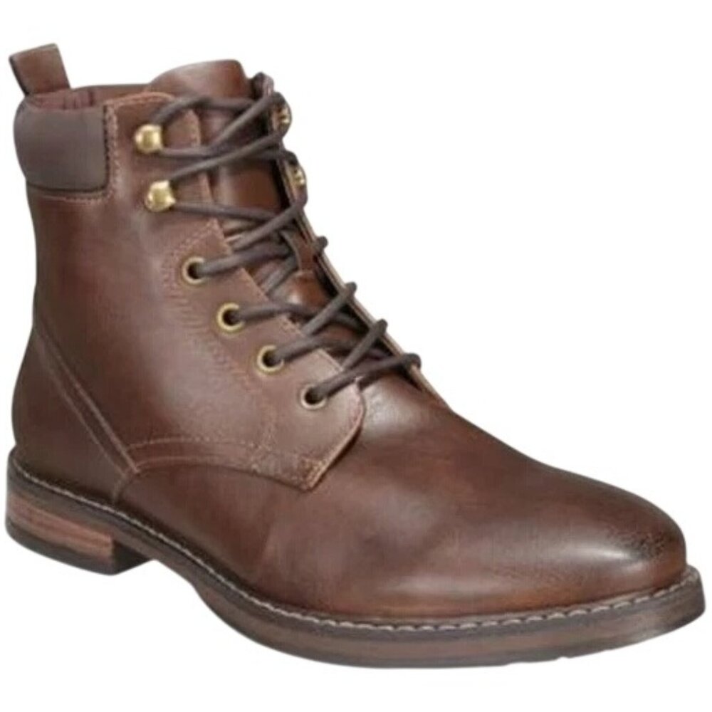 Club Room Westin Mens Faux Leather Lace-up Ankle Boots